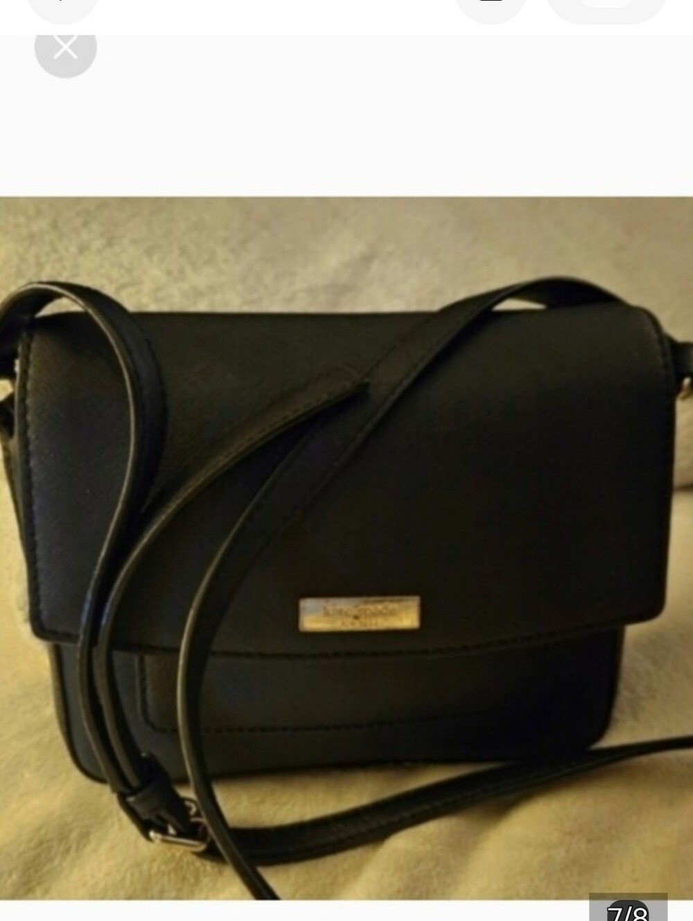 Kate Spade New York Black Small Crossbody with Gold Accent